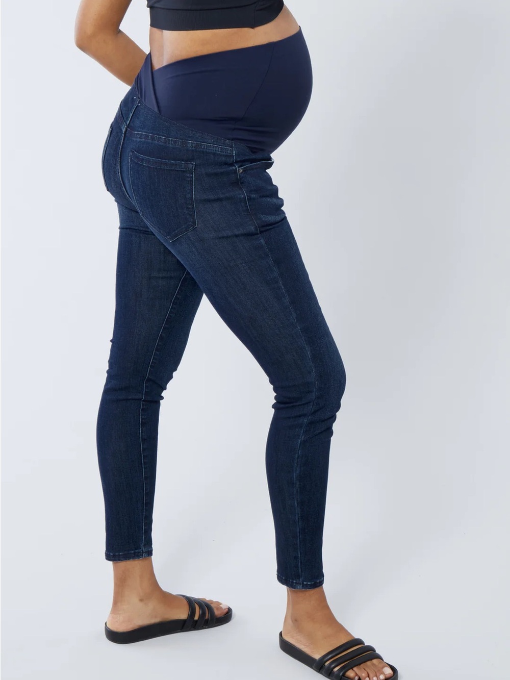 Isabel Maternity Maternity Super Stretch Dark Wash Skinny Jeans Size 8 | NWT